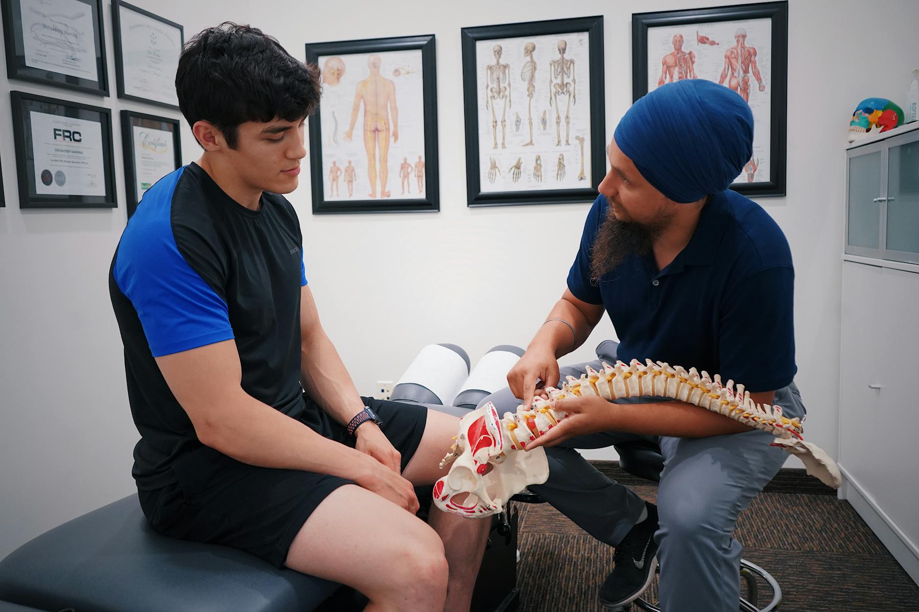 a doctor explaining a diagnosis to a man